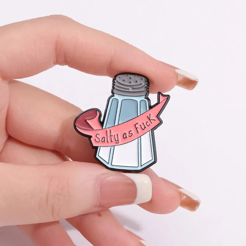 Cartoon Style Simple Style Letter Bottle Alloy Plating Unisex Brooches